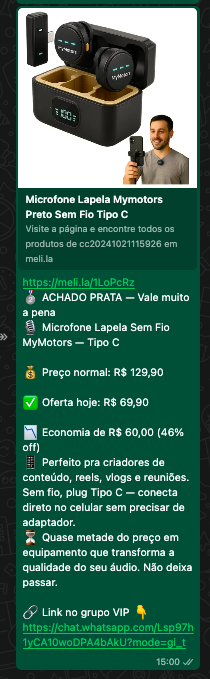 Oferta de Microfone Lapela MyMotors — 46% off